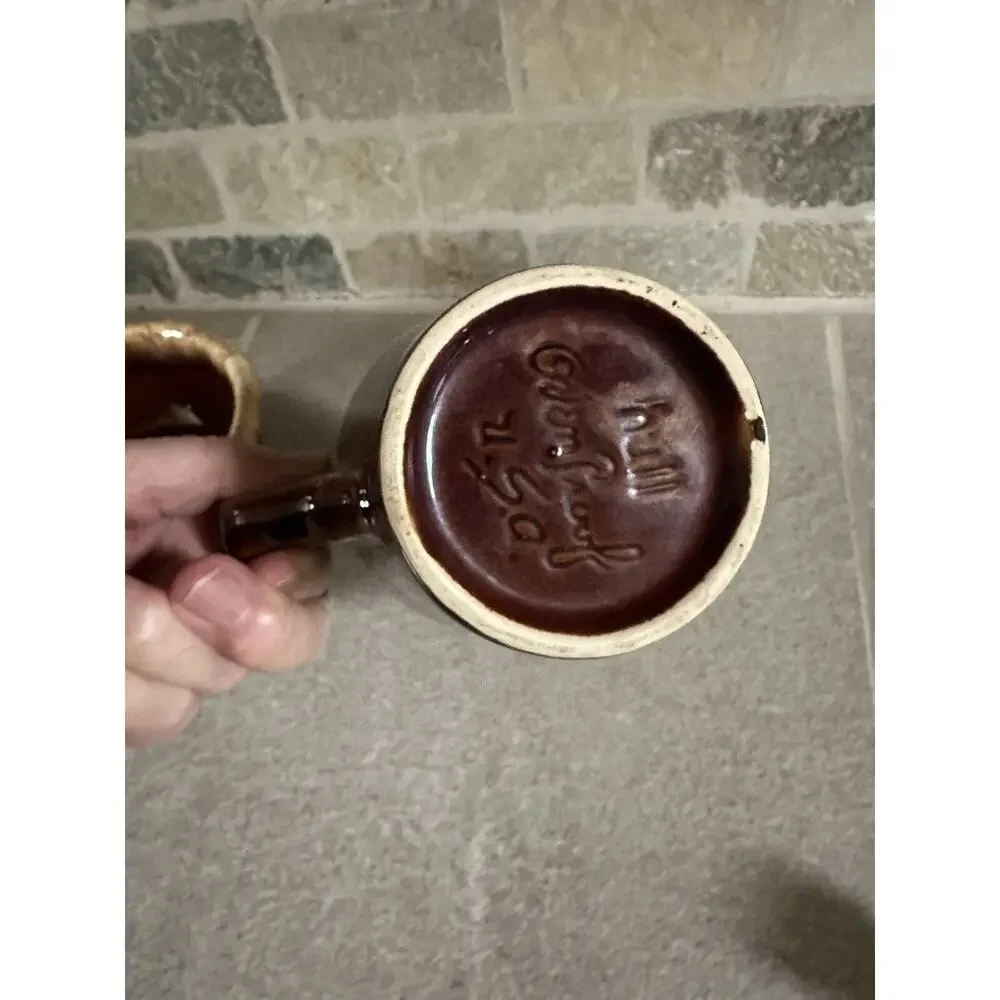 VTG Hull USA Pottery Brown Drip Glaze 1 Mug 1 Soup Bowl Crock Oven Proof